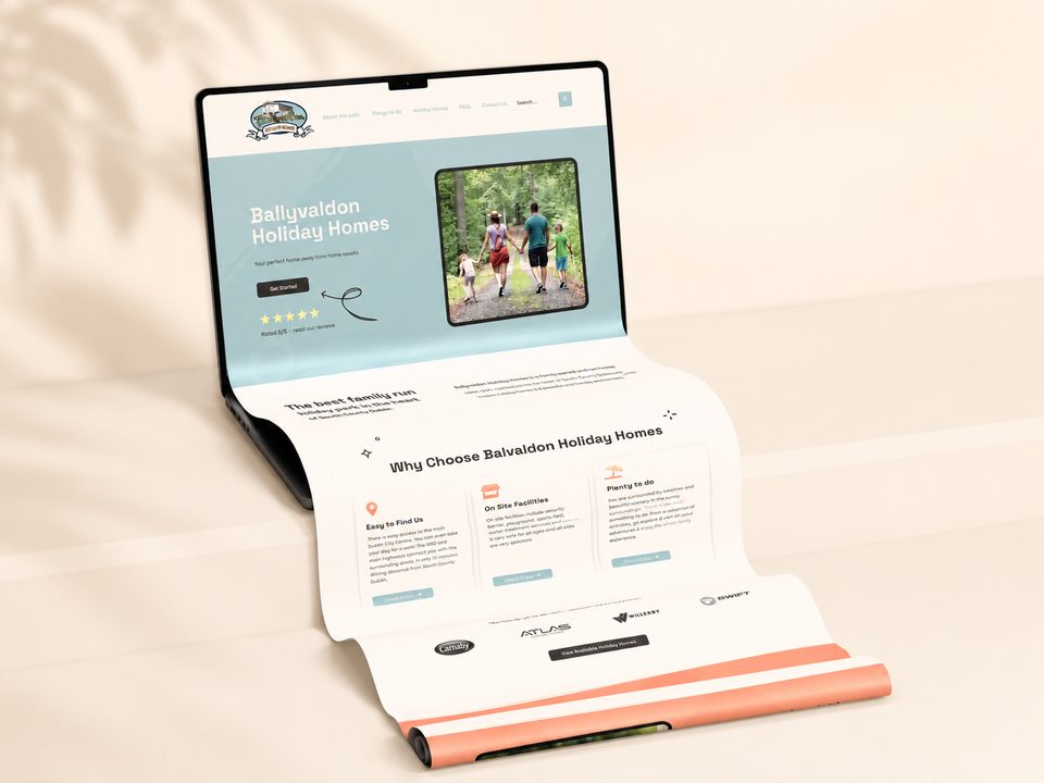 Ballyvaldon Holiday Homes, Website design & development