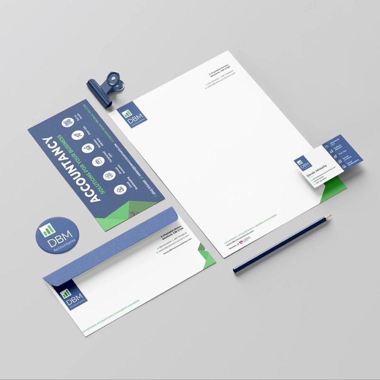 DBM Accountants, Stationery Design