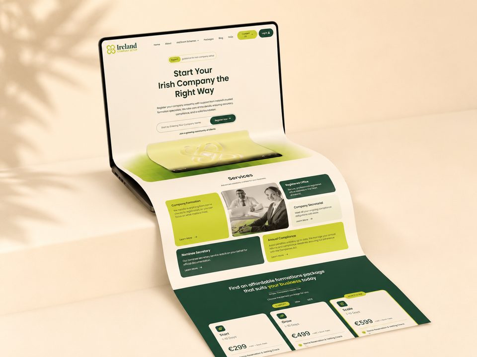 Ireland Incorporated, web app & site