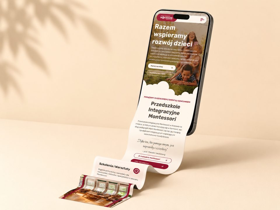 Montessori Kraków, Website rebuild & training