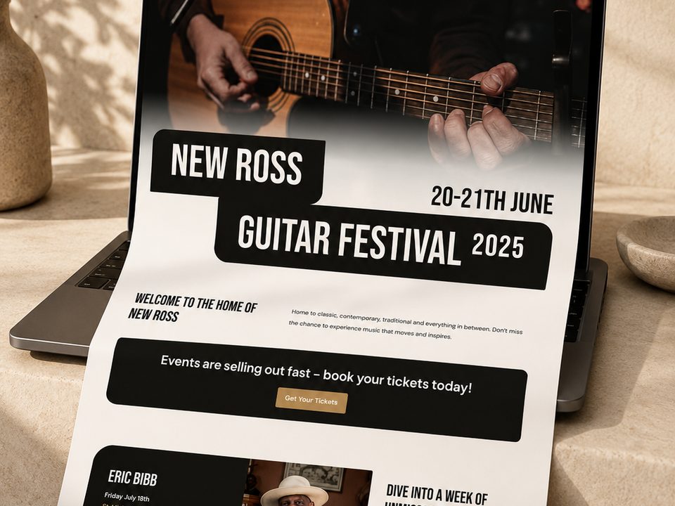 New Ross Guitar Festival, Website, print & digital