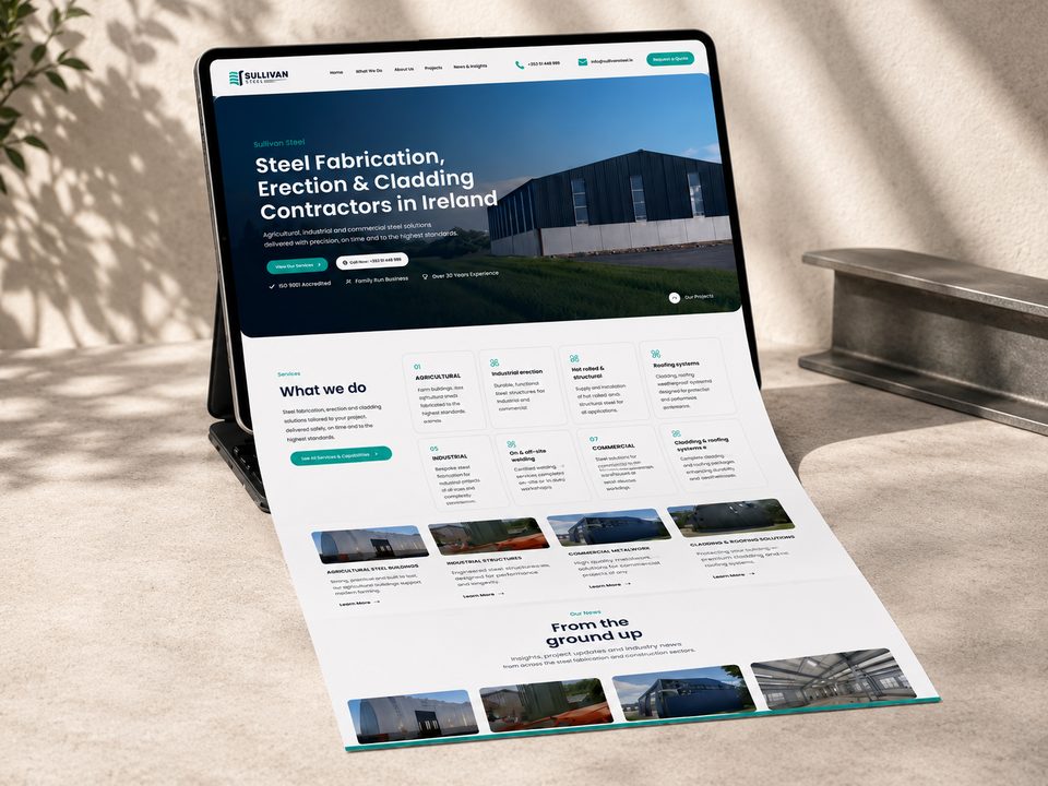 Sullivan Steel & Cladding, Website Design & Development