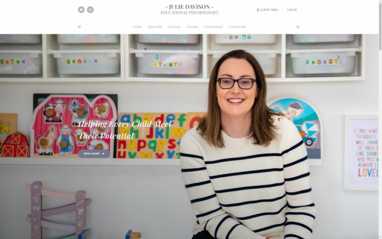 Preview of Julie Davison desktop website